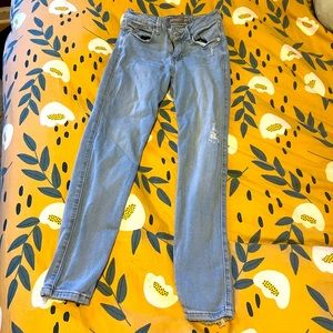 Just USA light blue skinny jeans, size 26, mid rise